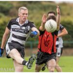 Town's Andrew O Sullivan and Kiskeams Jack Daly
At the round 2 of the McCarthy Insurance Premier Intermediate Football Championship
Picture: Anne Marie Cronin Photography