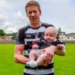Andrew and Aindrías O Sullivan proud dad.. First match. Town's youngest supporter