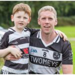 Aindrías and his dad Andrew O Sullivan afer the Castletownbere Match Picture: Anne Marie Cronin Photography